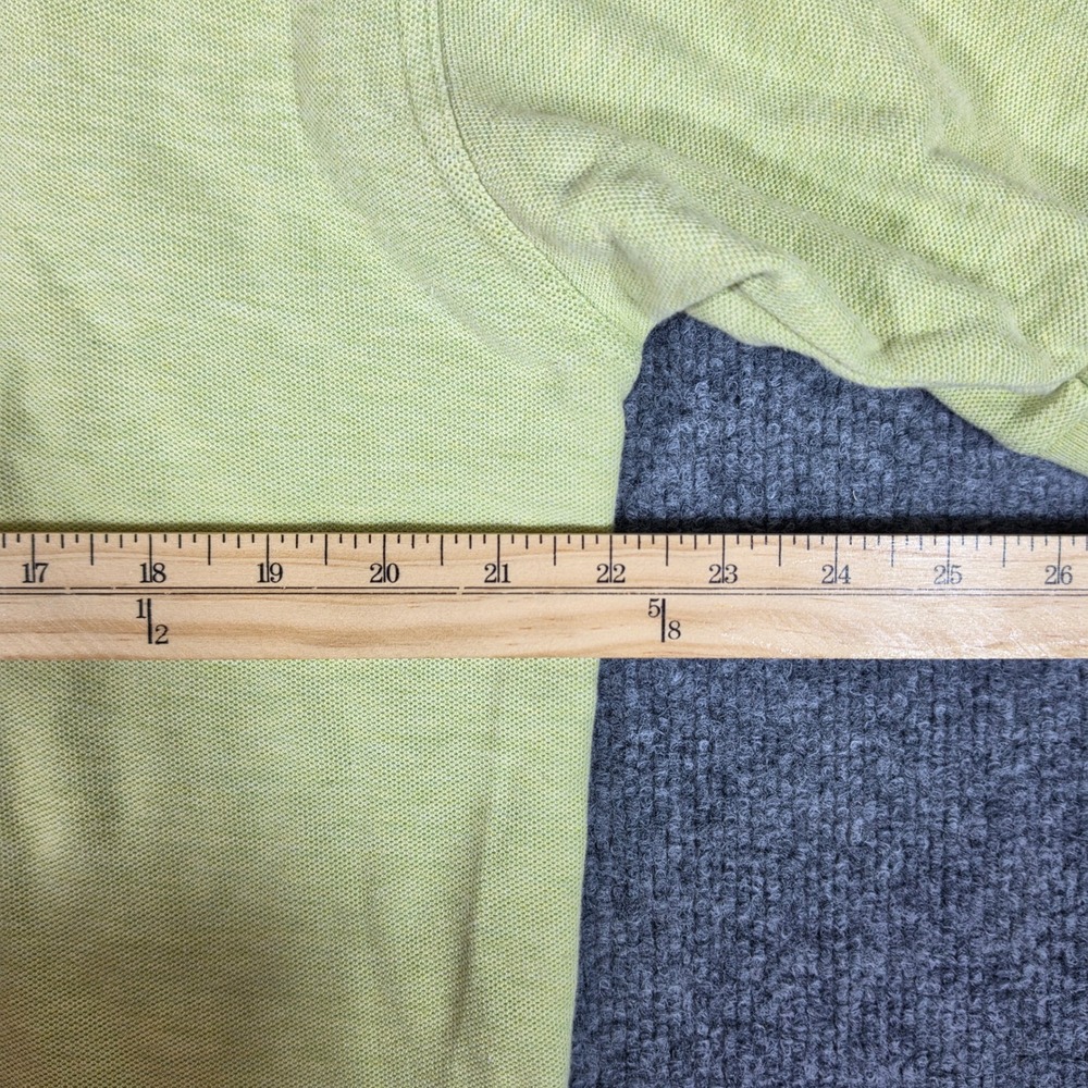 Joseph Abboud Mens Large Lime Green Short Sleeve Pique Polo Shirt Classic Fit - Picture 5 of 5